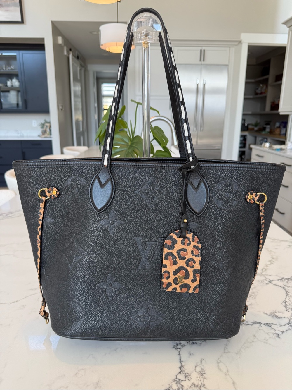 Louis Vuitton Wild at Heart Neverfull MM Black Monogram Tote